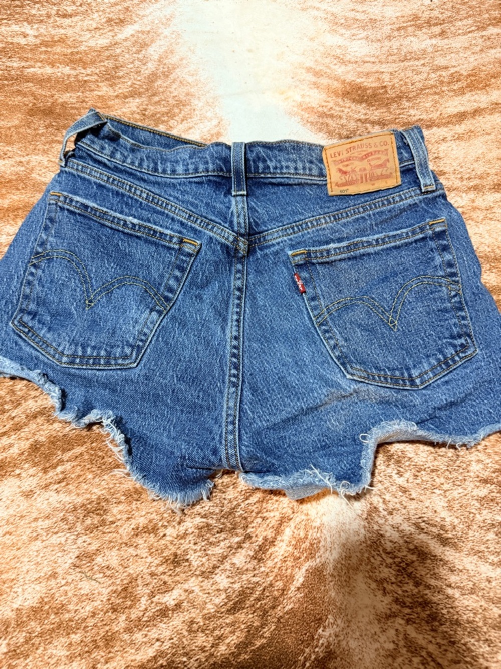Levi's Medium Blue Denim Cutoff Shorts